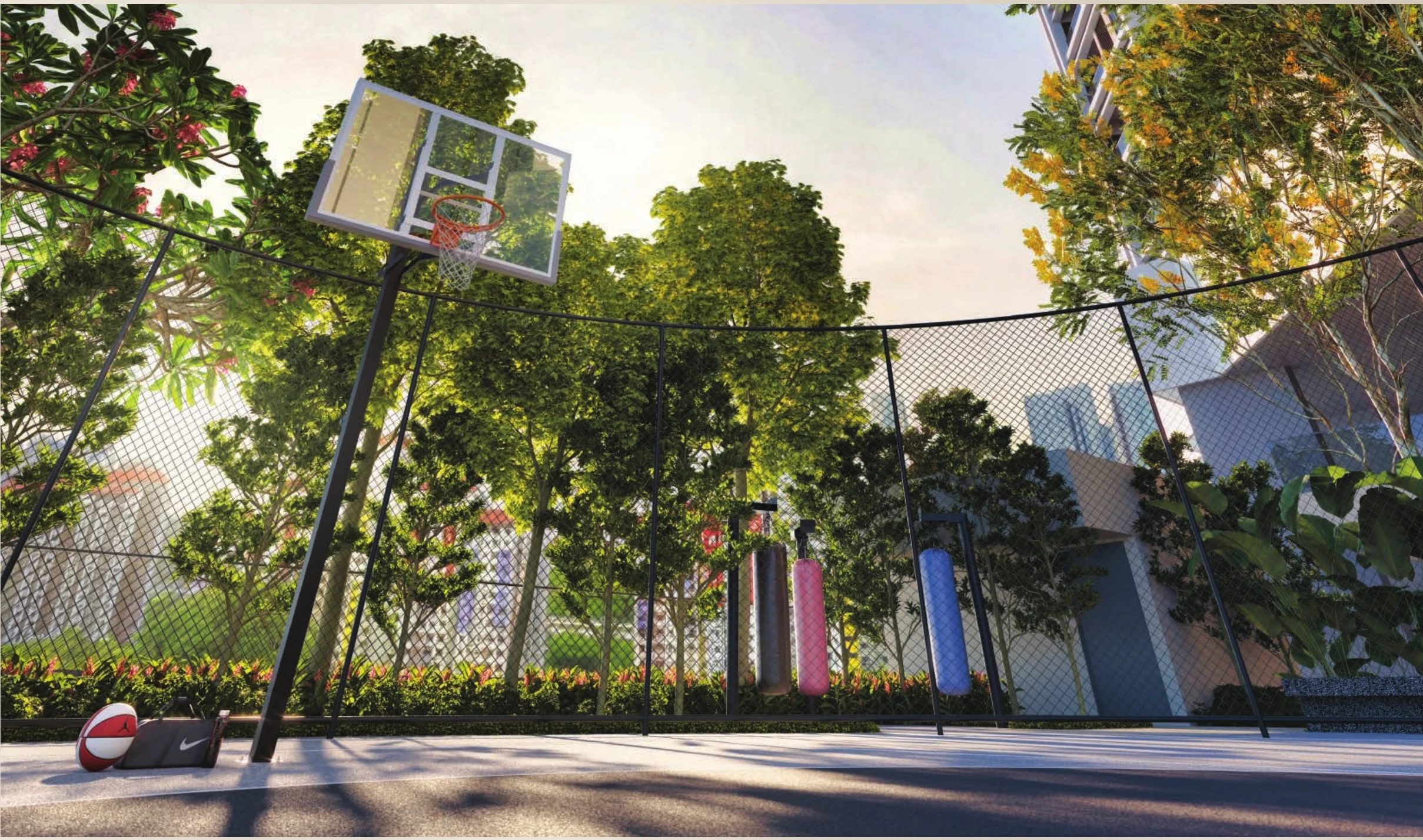 Artist impression of the half-basketball court