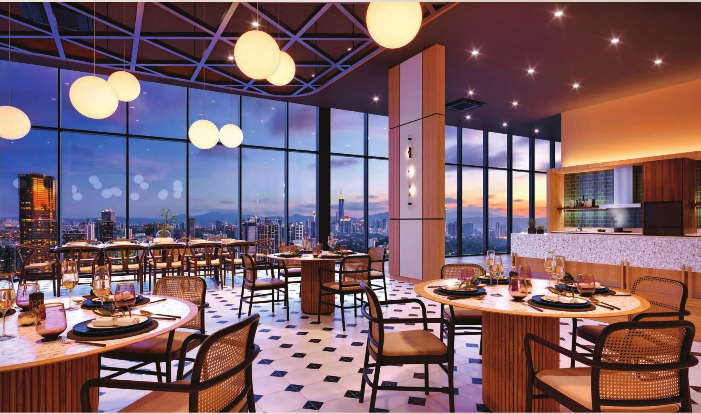 Artist impression of the gourmet kitchen