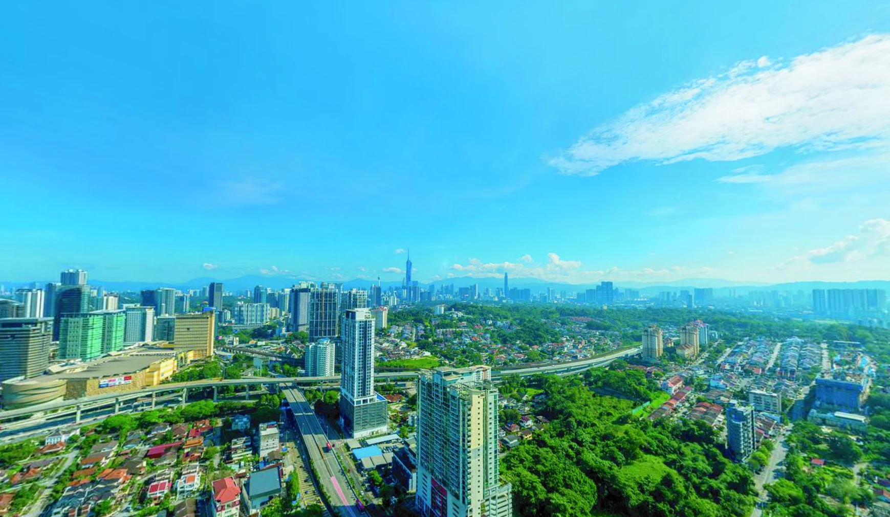 Elevated view toward Kuala Lumpur city centre